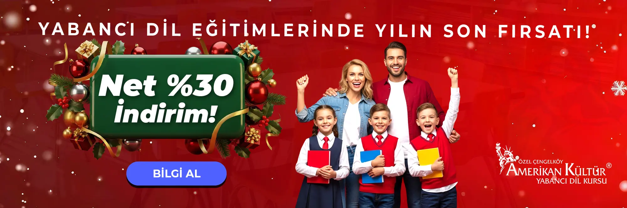 Yabancı Dil Eğitimlerinde Yılın Son Fırsatı! Net %30 İndirim!