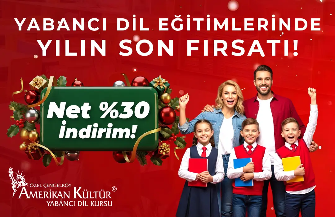 Yabancı Dil Eğitimlerinde Yılın Son Fırsatı! Net %30 İndirim!